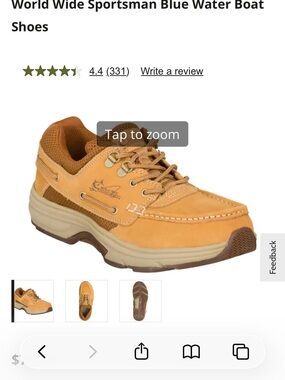 Bass Pro Shops Wheat and Brown Leather Boat Shoes